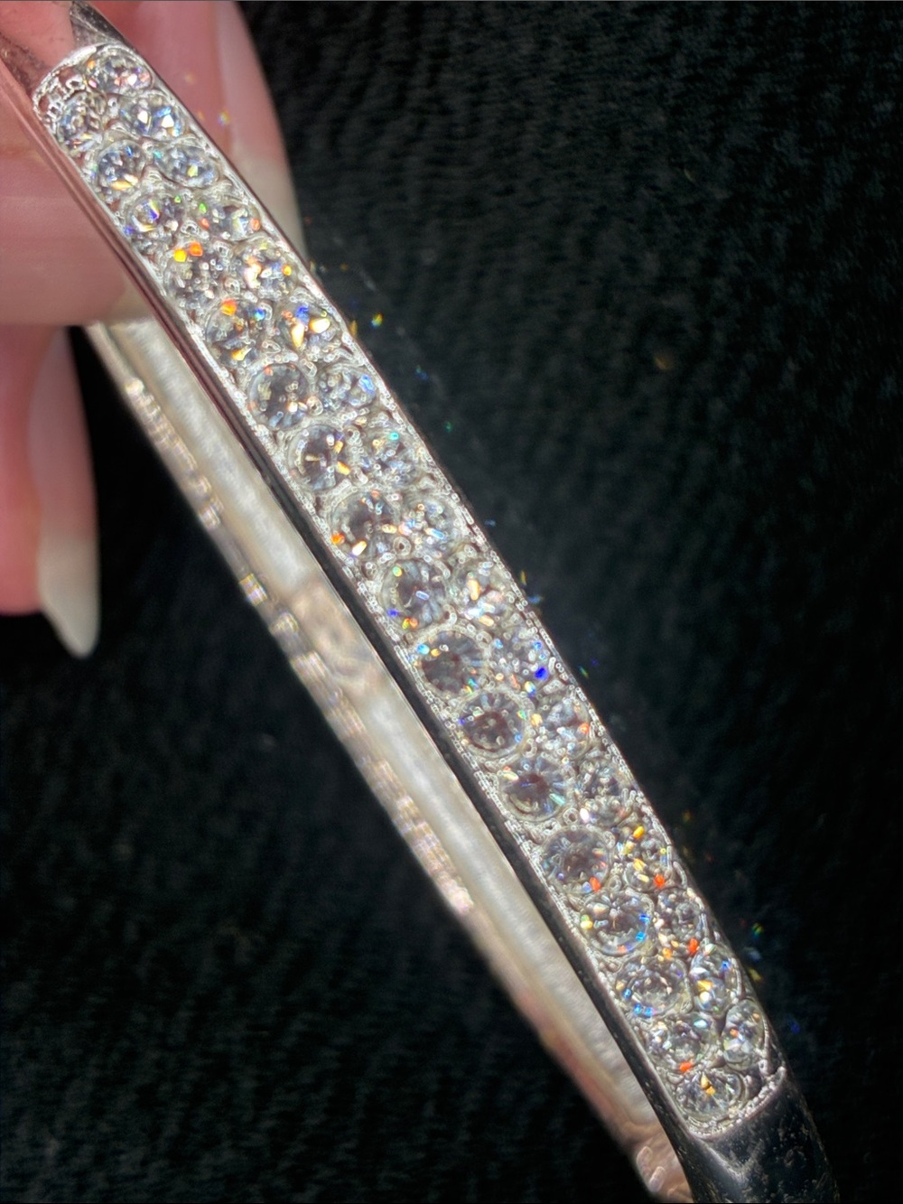 Stunning Rhinestone & Silver Toned bracelet